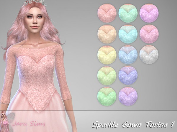  The Sims Resource: Sparkle Gown Torina 1  by Jaru Sims