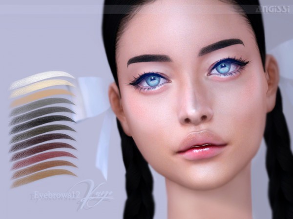  The Sims Resource: Eyebrows12 Kayo by ANGISSI