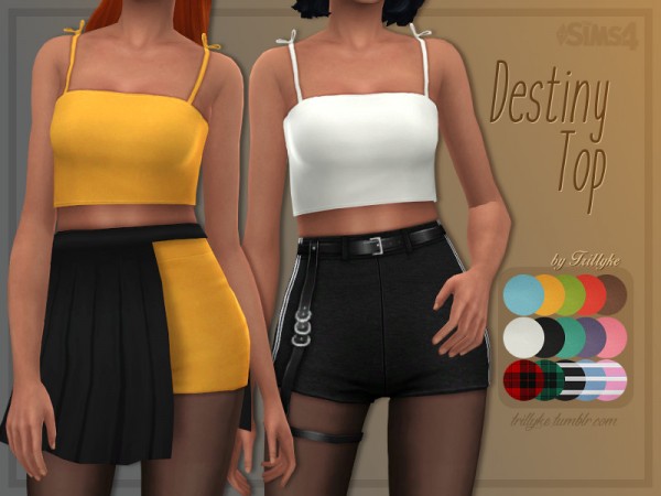  The Sims Resource: Destiny Top by Trillyke