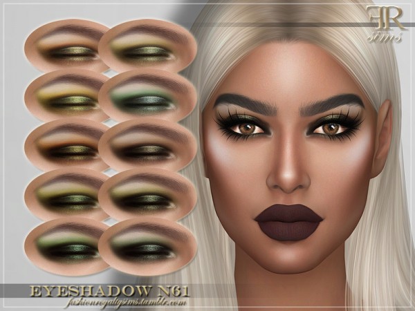  The Sims Resource: Eyeshadow N61 by FashionRoyaltySims