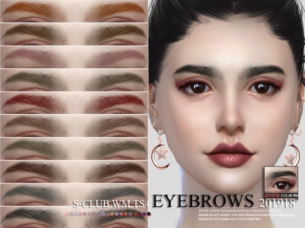  The Sims Resource: Eyebrows 201918 by S Club