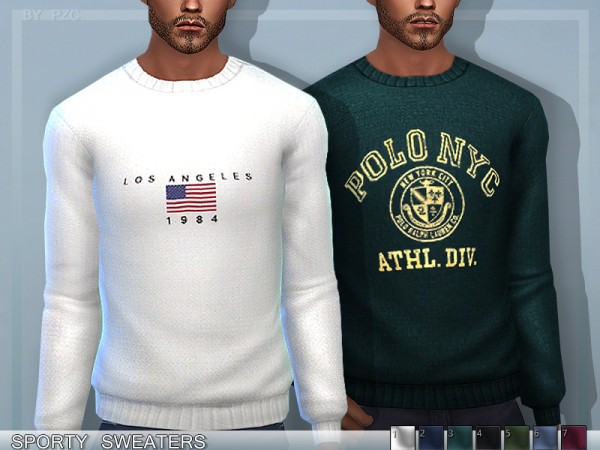  The Sims Resource: Sporty Sweaters by Pinkzombiecupcakes
