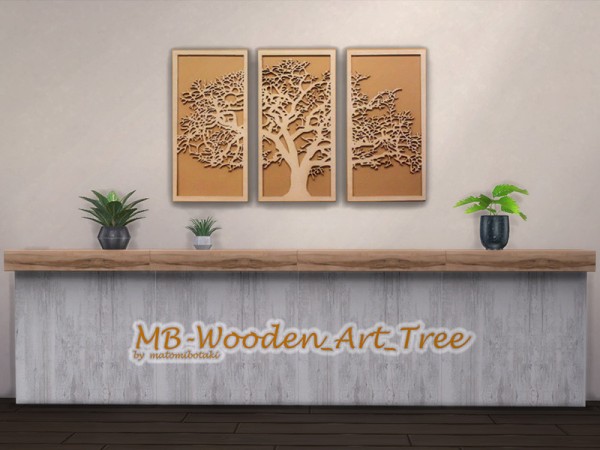  The Sims Resource: Wooden Art Tree by matomibotaki
