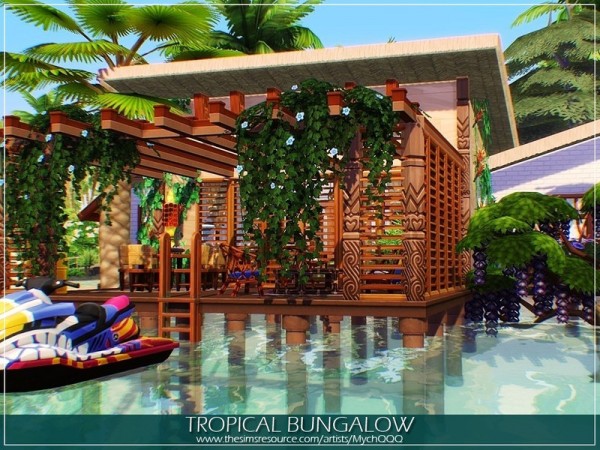  The Sims Resource: Tropical Bungalow by MychQQQ