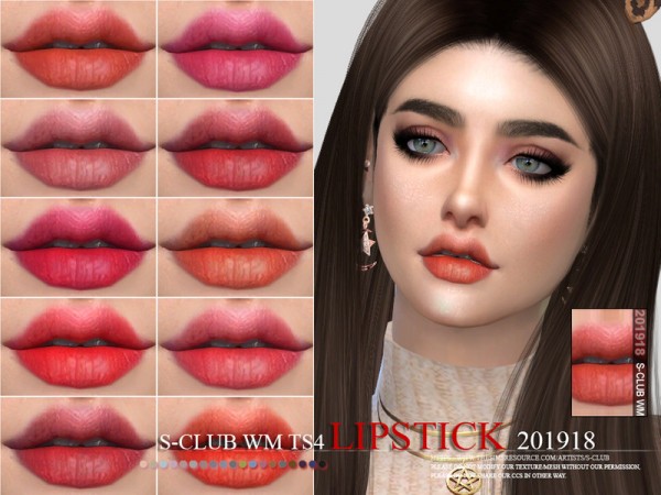  The Sims Resource: Lipstick 201918 by S Club