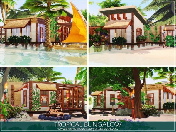  The Sims Resource: Tropical Bungalow by MychQQQ