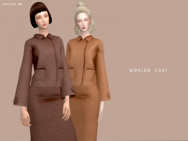  The Sims Resource: Woolen coat 02 by ChloeMMM