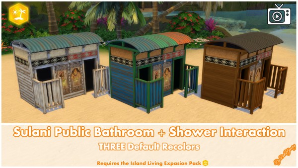 Mod The Sims: Sulani Public Bathroom + Shower Interaction by Bakie
