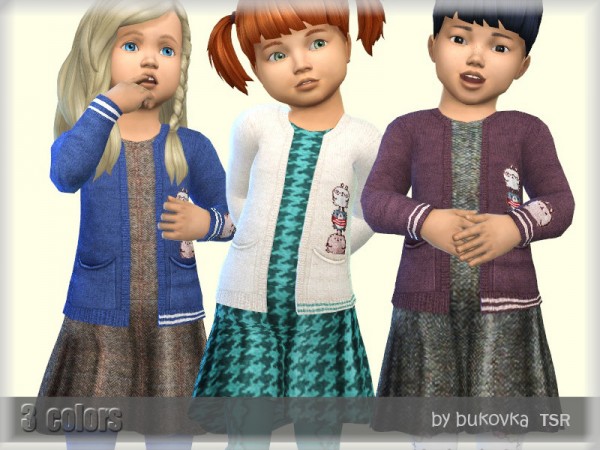  The Sims Resource: Dress with Cardigan by bukovka