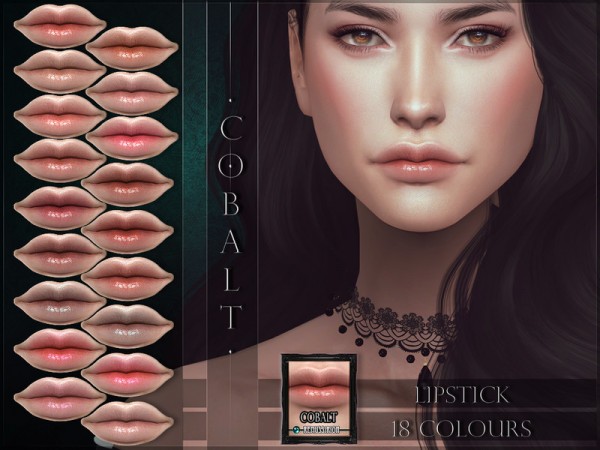  The Sims Resource: Cobalt Lipstick by RemusSirion