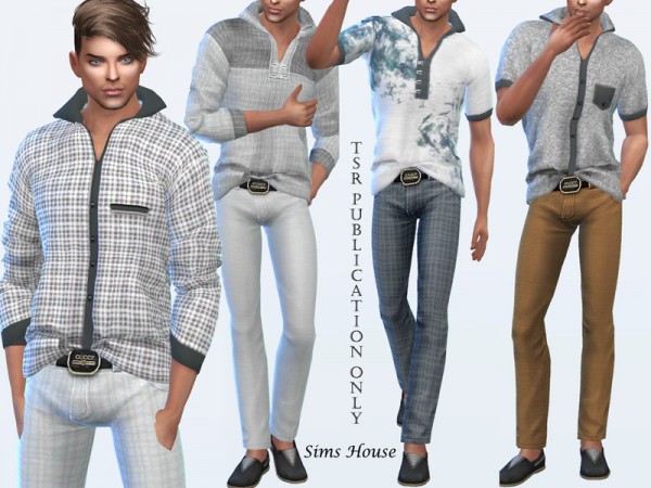  The Sims Resource: Mens pants with belt by Sims House