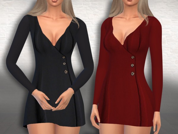  The Sims Resource: Button Formal Dresses by Saliwa