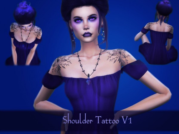  The Sims Resource: Shoulder Tattoo V1 by Reevaly