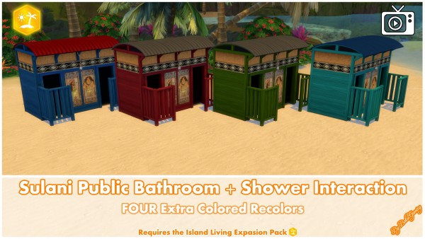 Mod The Sims: Sulani Public Bathroom + Shower Interaction by Bakie