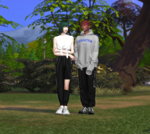  Mini Sims: Satin Jogger Pants
