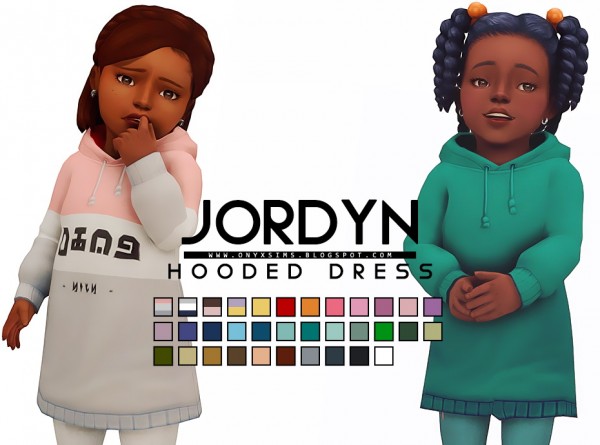  Onyx Sims: Jordyn Hooded Dress