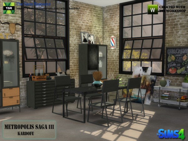  The Sims Resource: Metropolis Saga diningroom III by kardofe