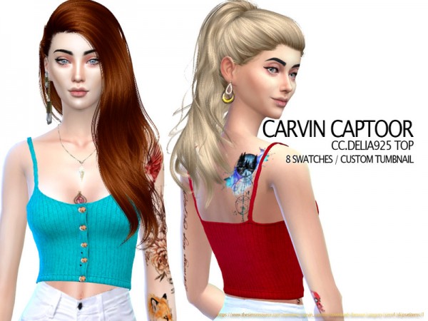  The Sims Resource: Delia 925  top by carvin captoor
