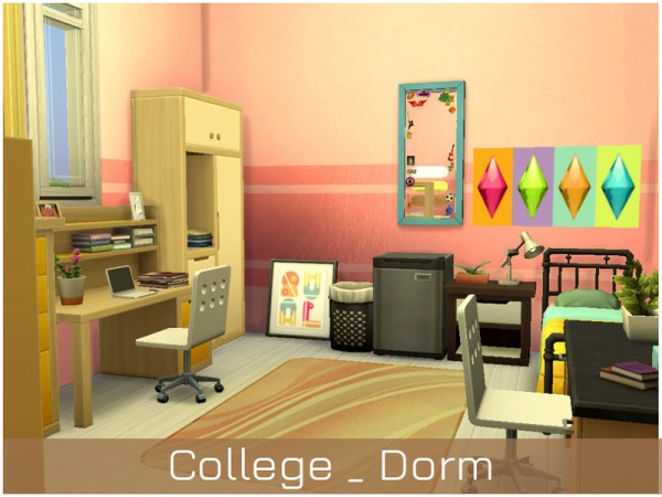  The Sims Resource: College Dorm   No CC by Mini Simmer
