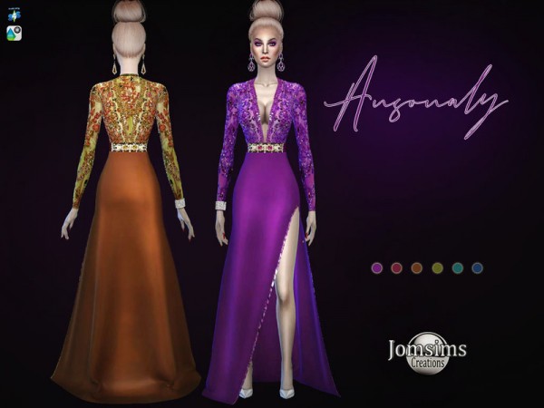  The Sims Resource: Ansonaly dress by jomsims