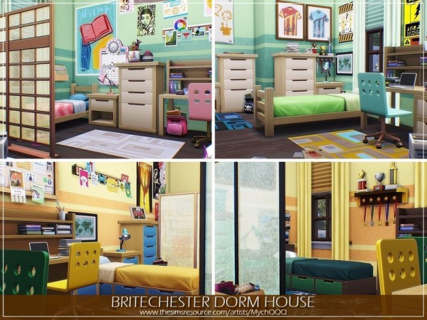  The Sims Resource: Britechester Dorm House by MychQQQ