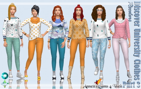  Annett`s Sims 4 Welt: Discover University Clothes   Recolors   Part 3