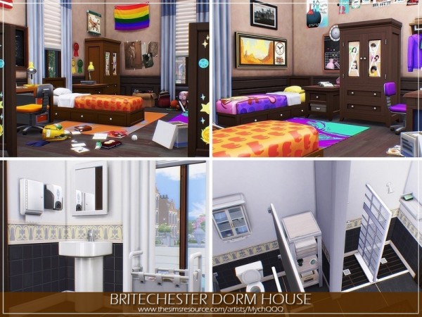  The Sims Resource: Britechester Dorm House by MychQQQ