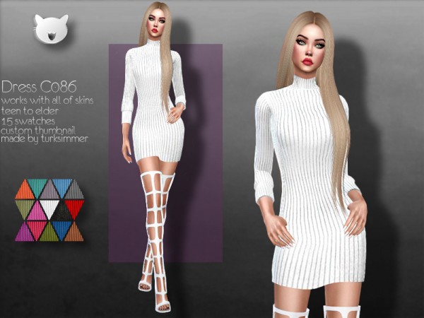  The Sims Resource: Dress C086 by turksimmer