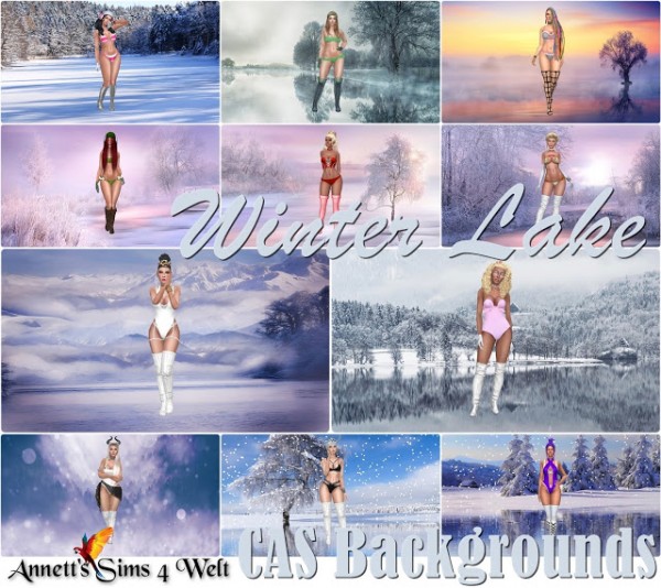  Annett`s Sims 4 Welt: CAS Backgrounds Winter Lake