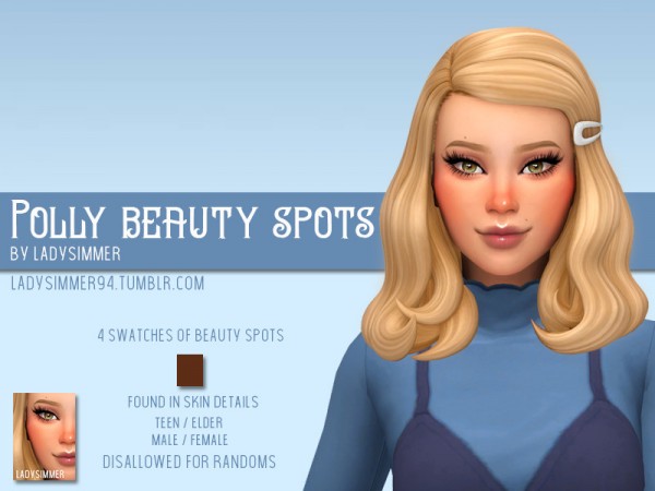  The Sims Resource: Polly Beauty Spots by LadySimmer94
