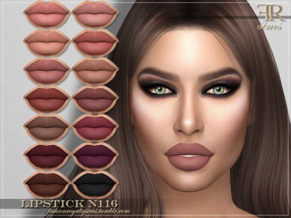  The Sims Resource: Lipstick N116 by FashionRoyaltySims