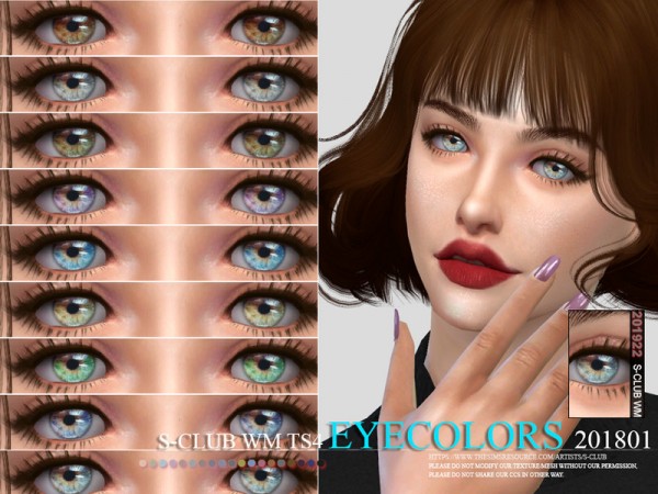 The Sims Resource: Eyecolors 201922 by S Club