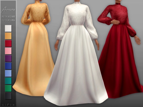  The Sims Resource: Amira Gown by Sifix