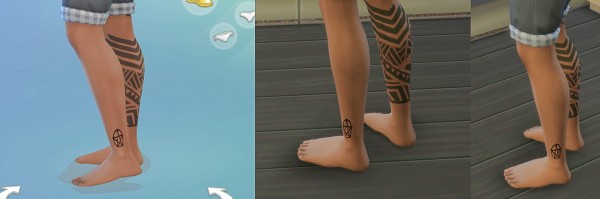  Mod The Sims: Magical Tattoos (triquetra and pentacle) by Gackt Sama