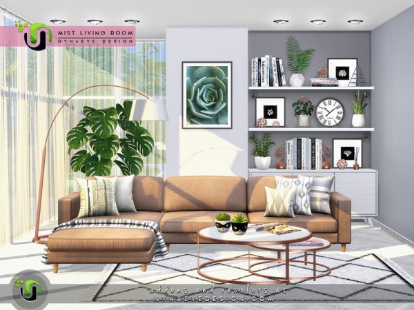  The Sims Resource: Mist Living Room by NynaeveDesign