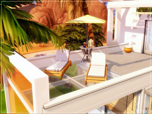  The Sims Resource: Orange Glass House by Lhonna