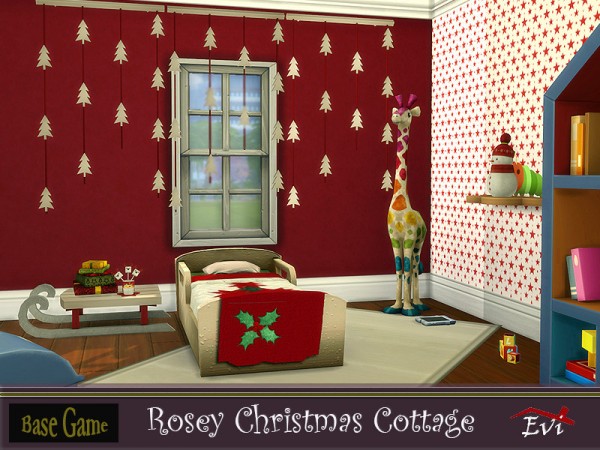  The Sims Resource: Rosey Christmas Cottage by evi