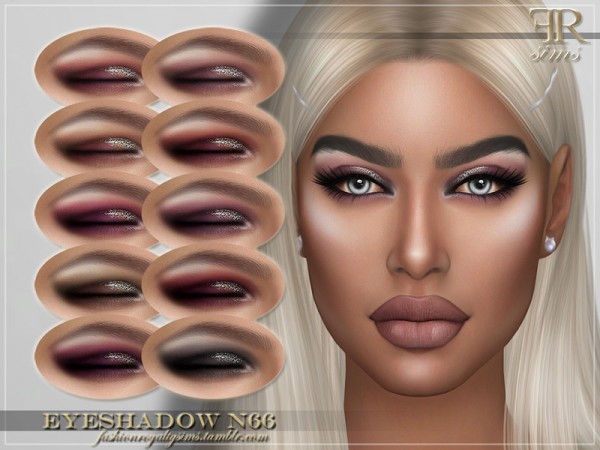  The Sims Resource: Eyeshadow N66 by FashionRoyaltySims
