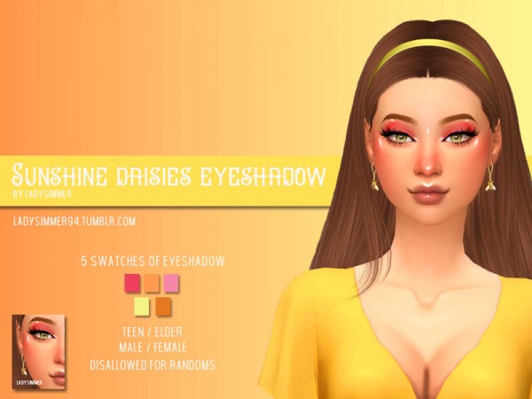  The Sims Resource: Sunshine Daisies Eyeshadow by LadySimmer94