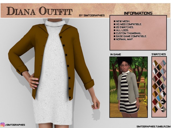  Simtographies: Diana Outfit