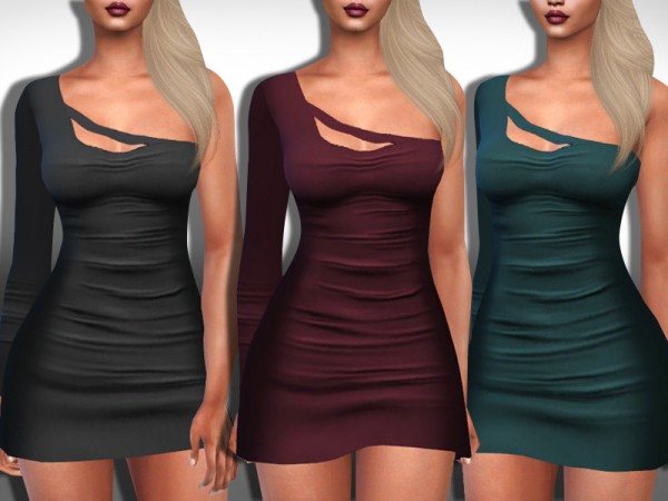  The Sims Resource: One Shoulder Formal Dresses by Saliwa
