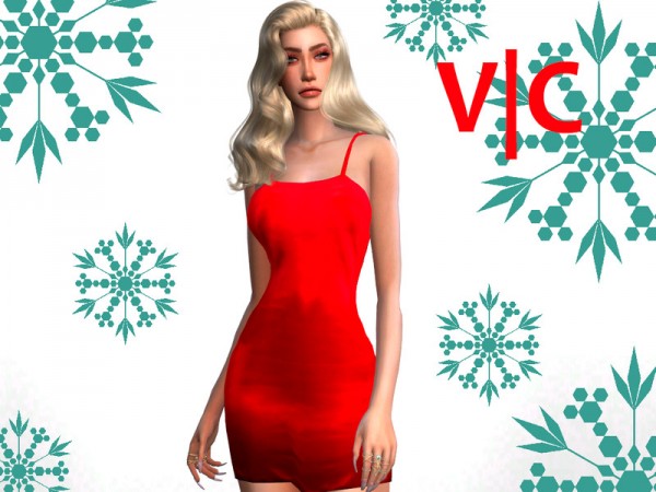  The Sims Resource: Little Christmas Dress by Viy Sims