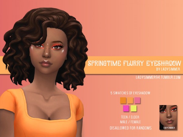  The Sims Resource: Springtime Flurry Eyeshadow by LadySimmer94