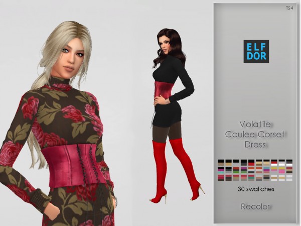  Elfdor: Volatile Coulee Corset Dress Recolored