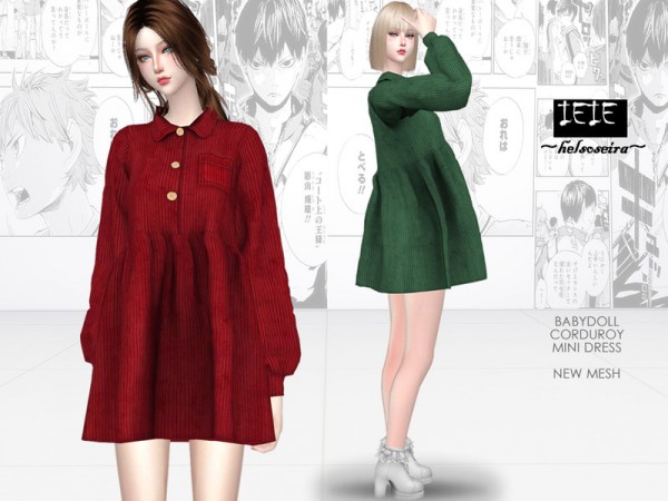  The Sims Resource: IEIE   Baby doll Dress by Helsoseira