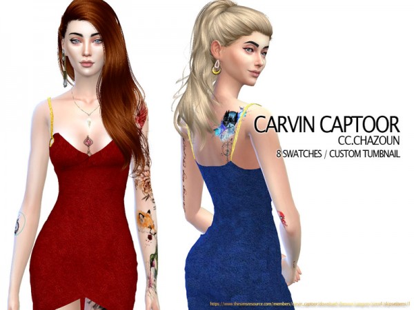  The Sims Resource: ChaZoun dress by carvin captoor