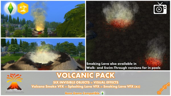  Mod The Sims: Volcanic Mod Pack by Bakie