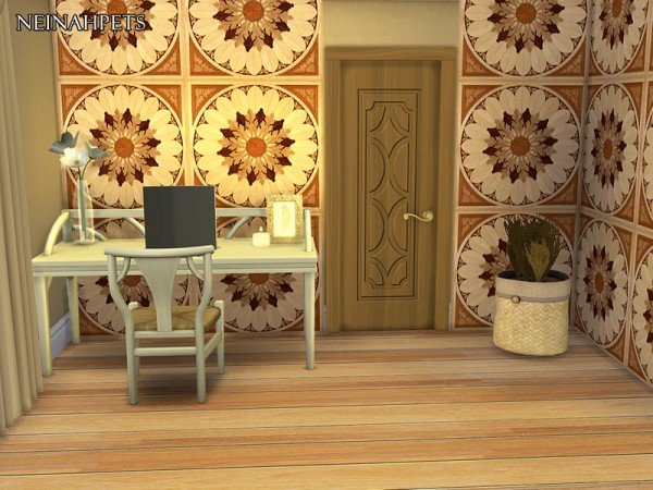  The Sims Resource: Calawin Light Parquet Tile Wall by neinahpets