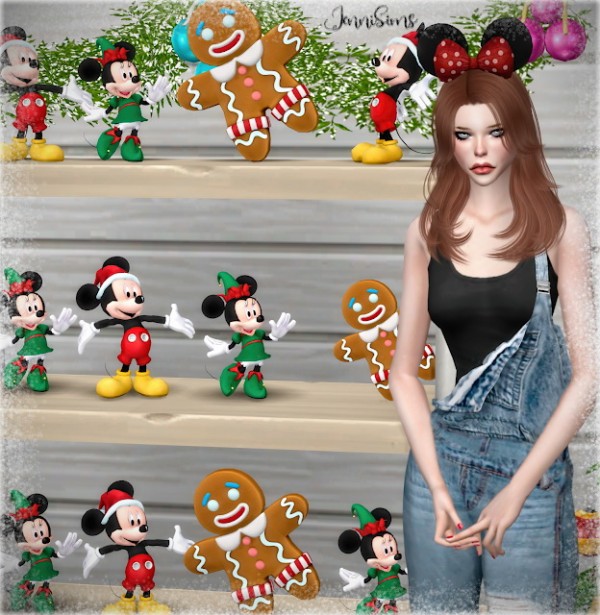  Jenni Sims: Decorative Mickey, Minnie,Gingerbread Man Xmas