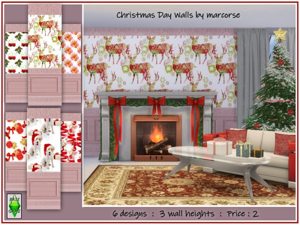 The Sims Resource: Christmas Day Walls by marcorse